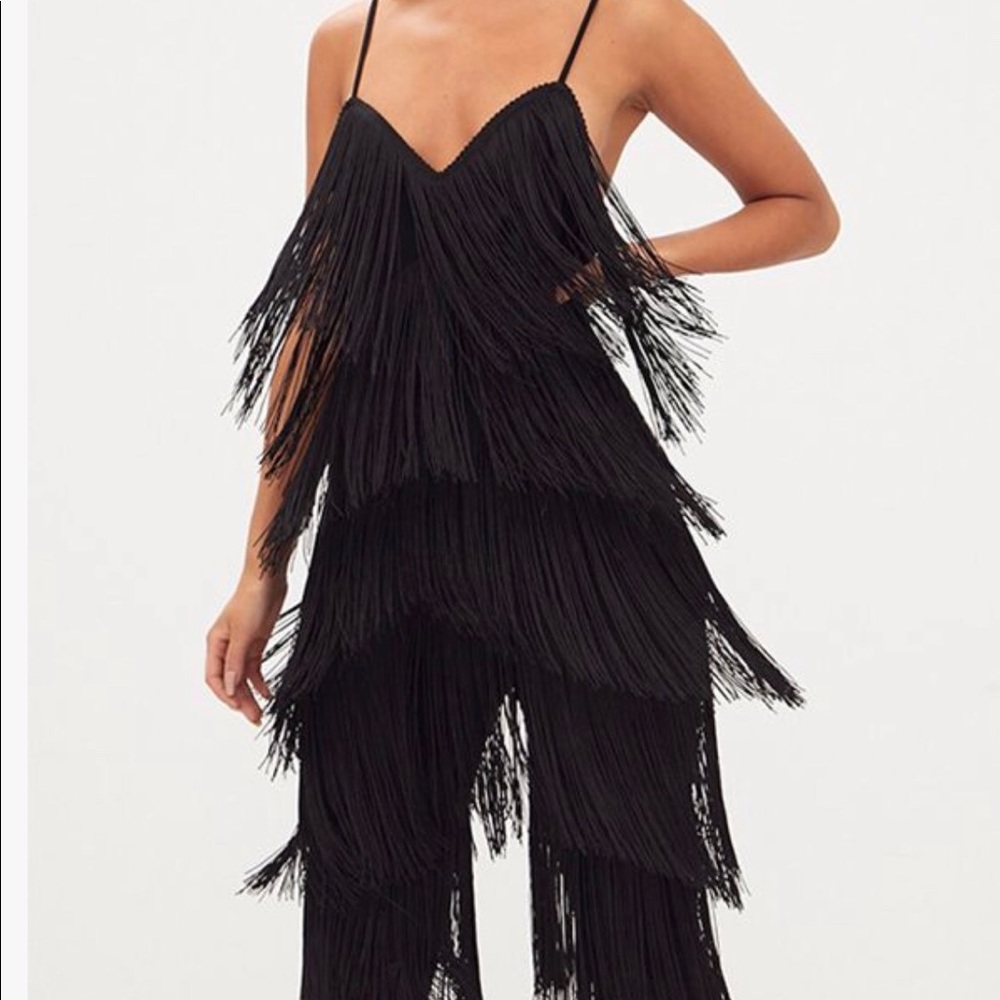 Tassel Plunge Jumpsuit (Flapper) 1920s style